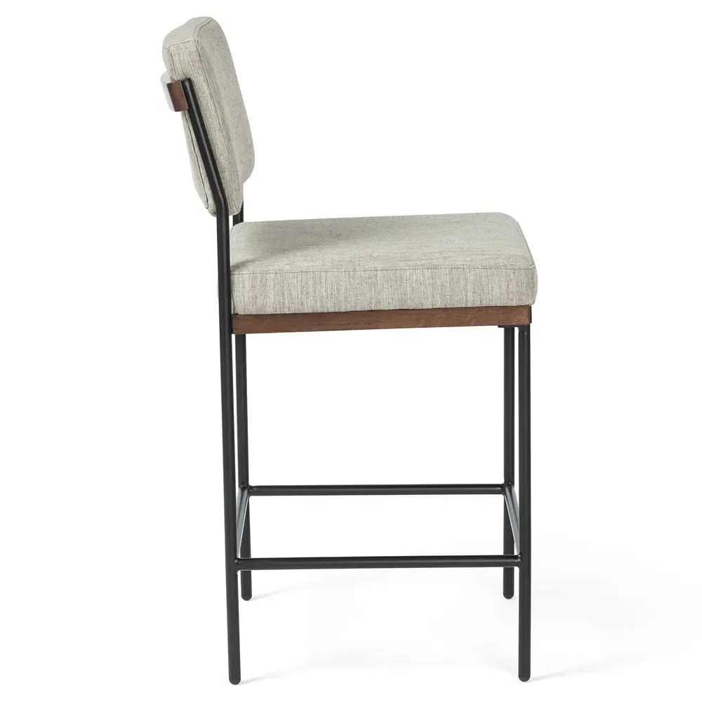 Ellie Counter Stool - Grey, Performance Fabric