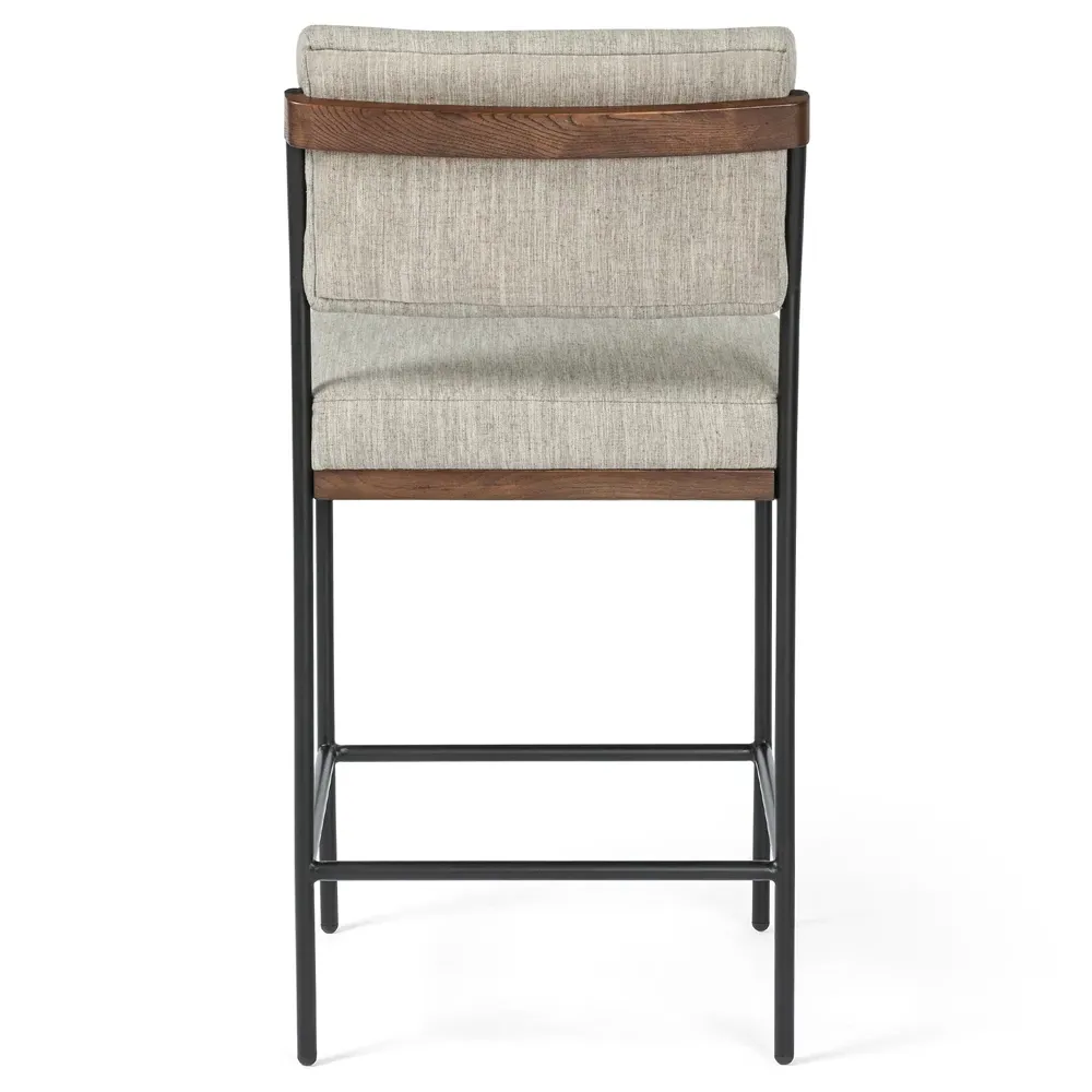 Ellie Counter Stool - Grey, Performance Fabric