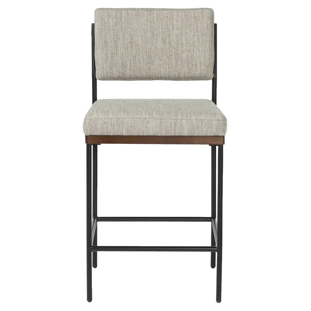 Ellie Counter Stool - Grey, Performance Fabric