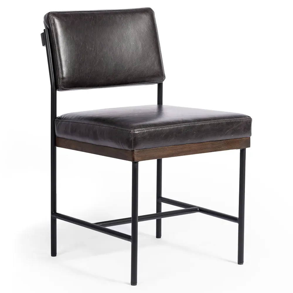 Ellie Dining Chair - Black, Leather
