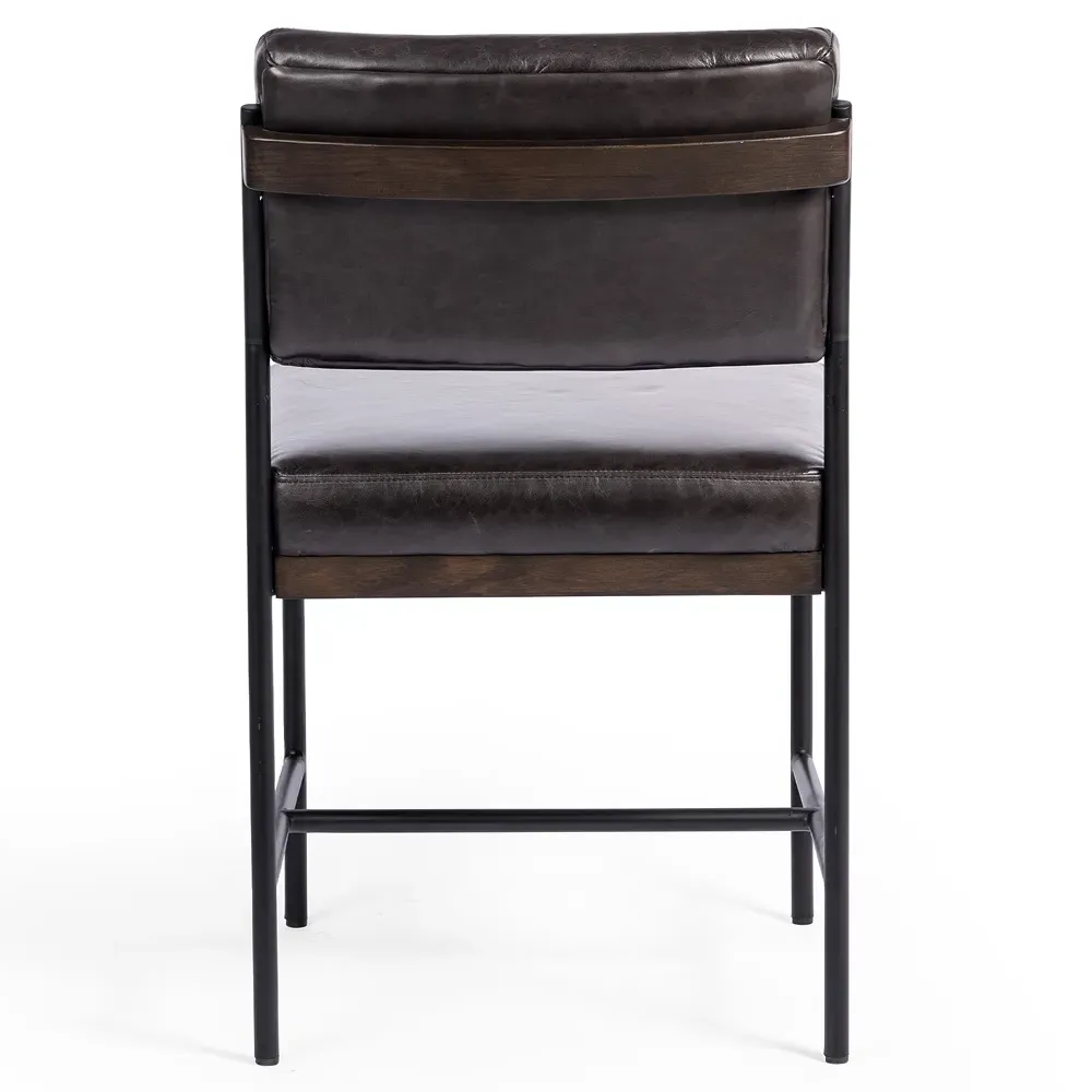 Ellie Dining Chair - Black, Leather