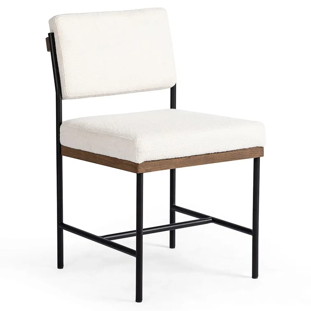 Ellie Dining Chair - White, Performance Fabric
