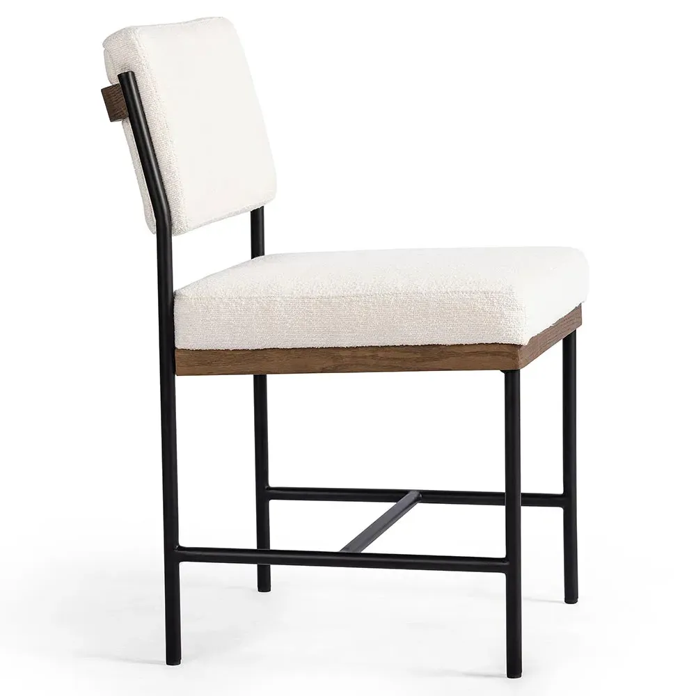 Ellie Dining Chair - White, Performance Fabric