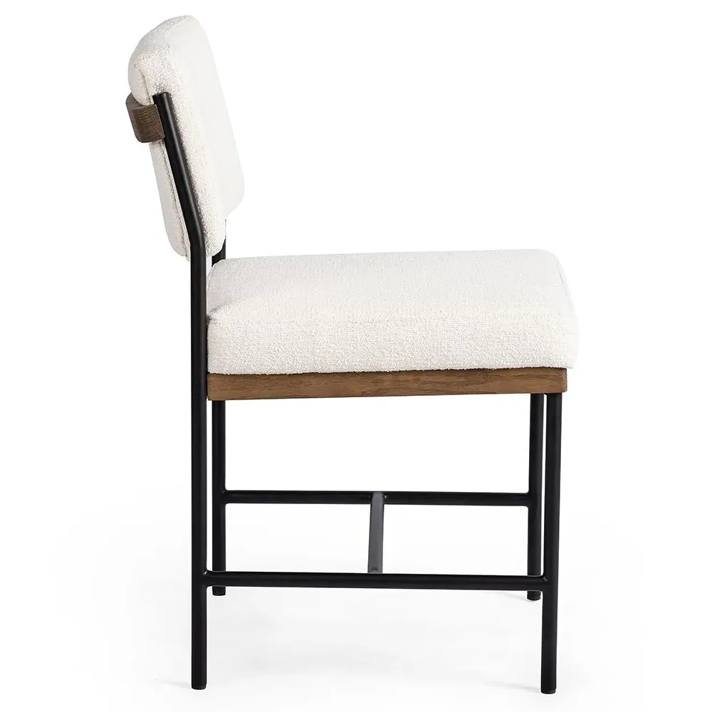 Ellie Dining Chair - White, Performance Fabric