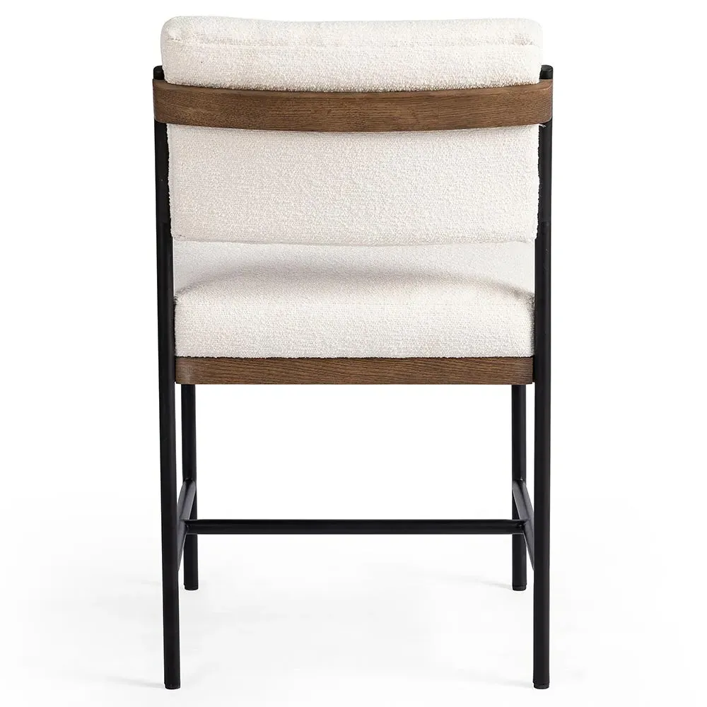 Ellie Dining Chair - White, Performance Fabric