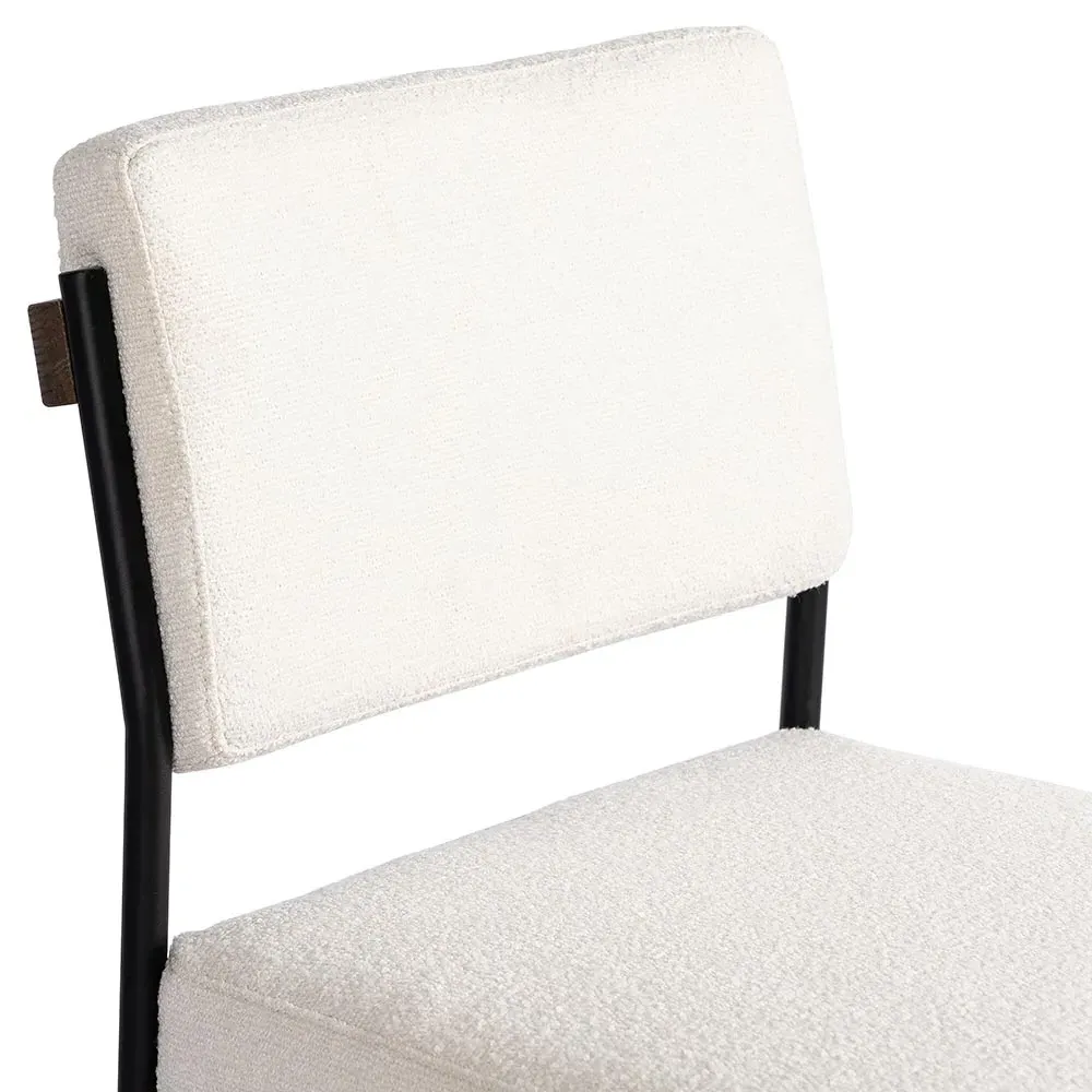 Ellie Dining Chair - White, Performance Fabric