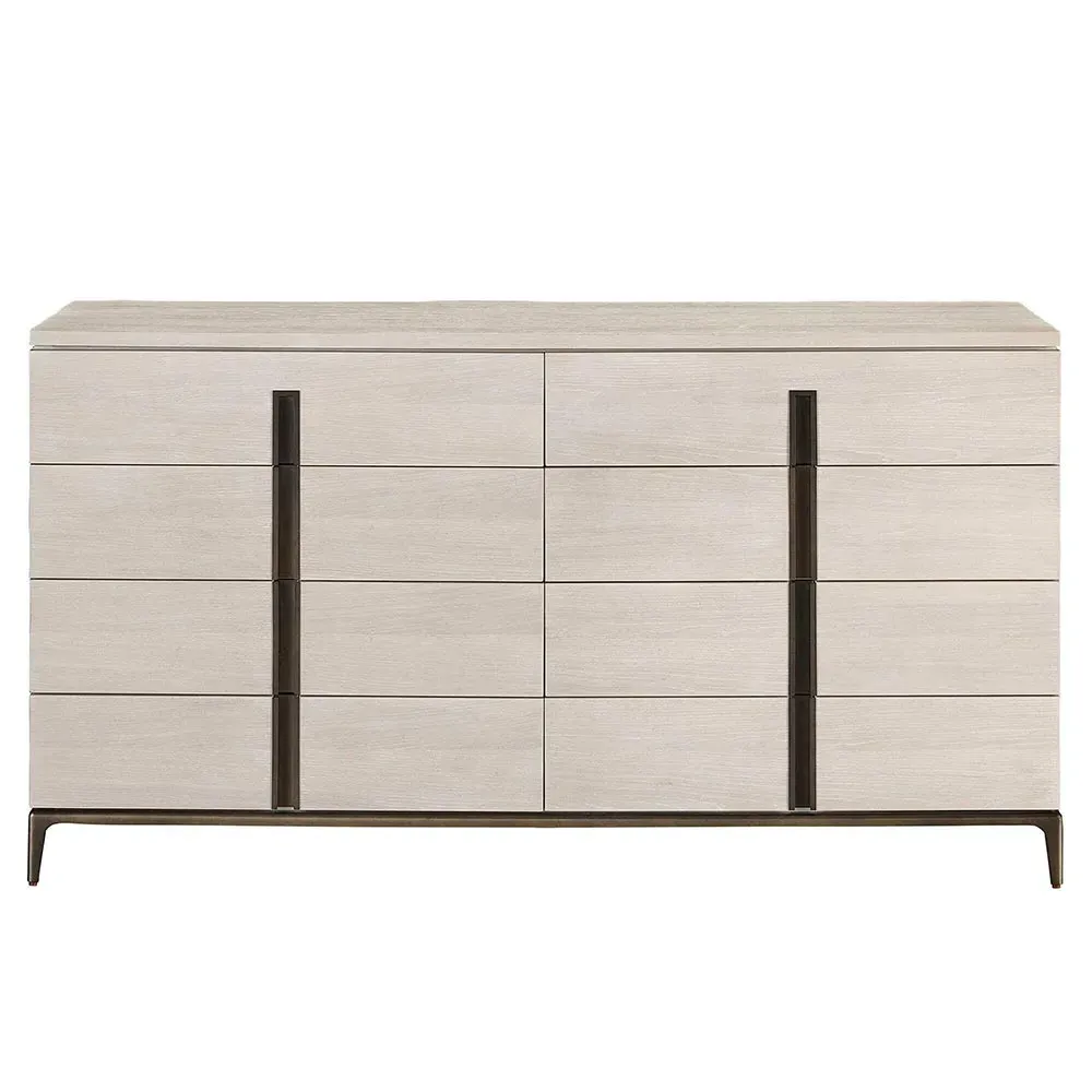 Ellie Double Dresser - Light Grey, Oak image