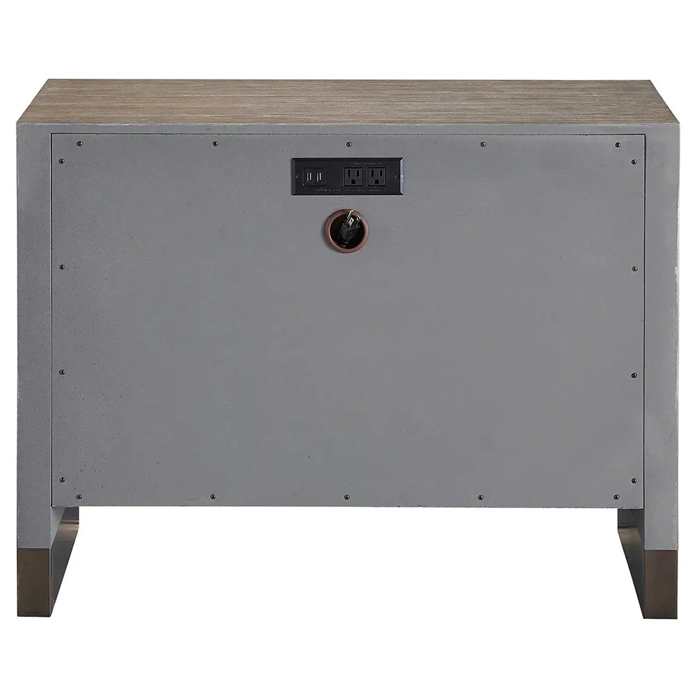 Ellie Large Nightstand - Grey, Oak