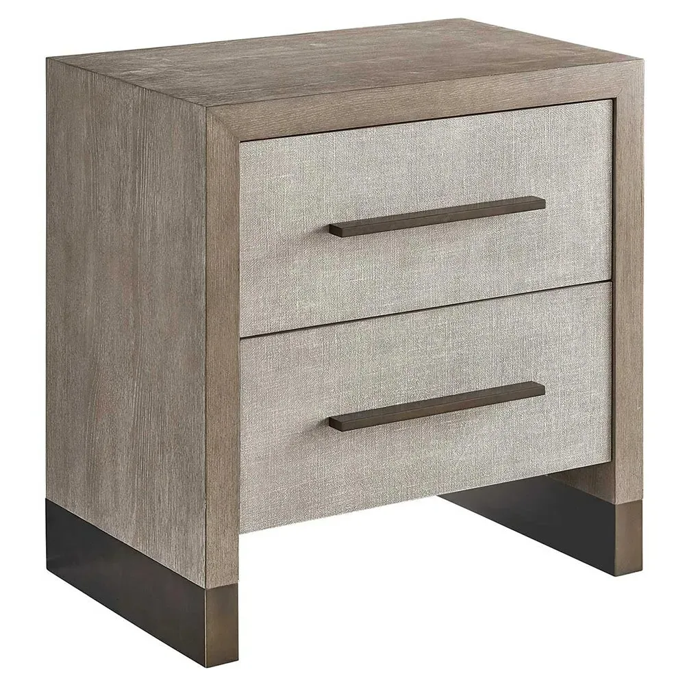 Ellie Small Nightstand - Taupe, Oak