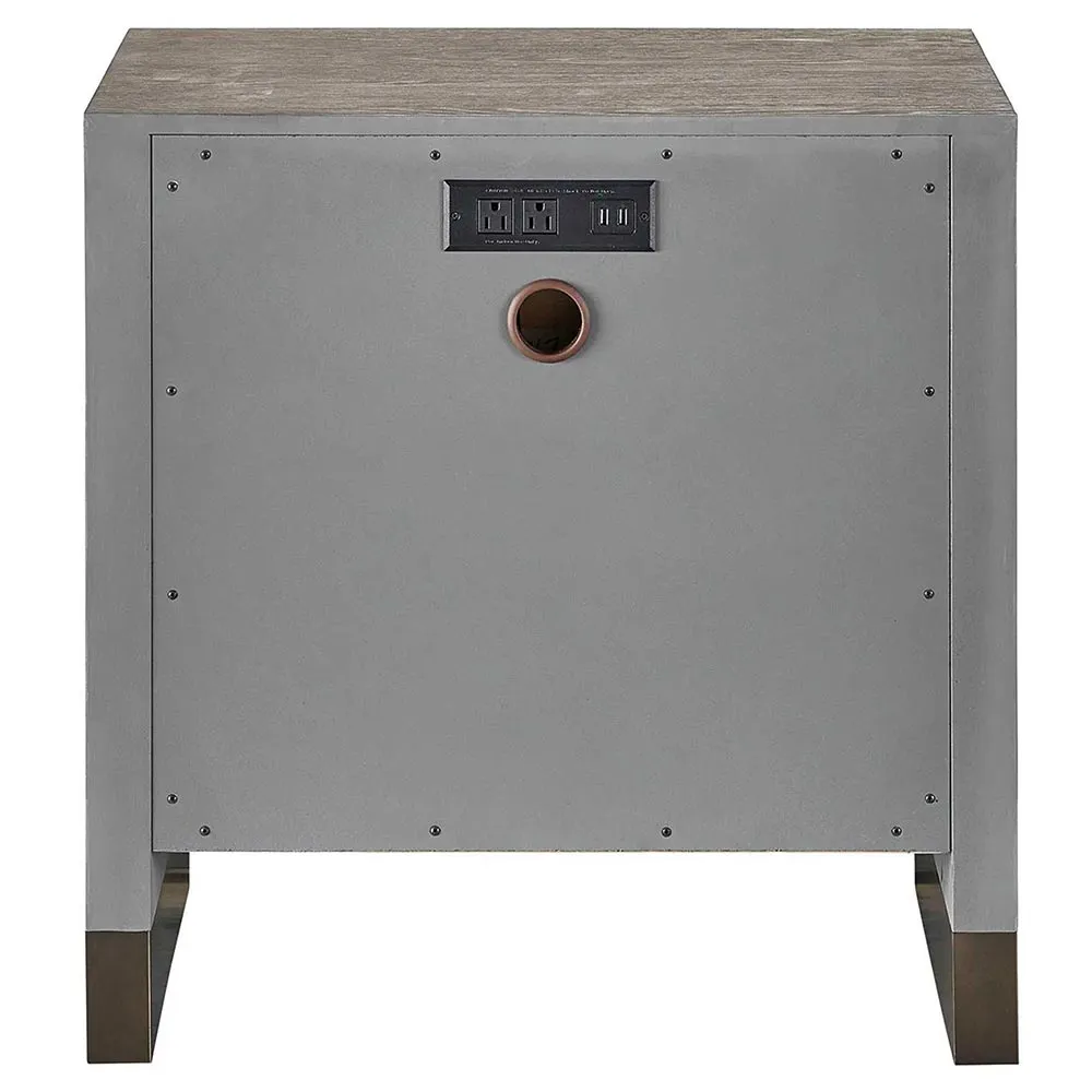 Ellie Small Nightstand - Taupe, Oak