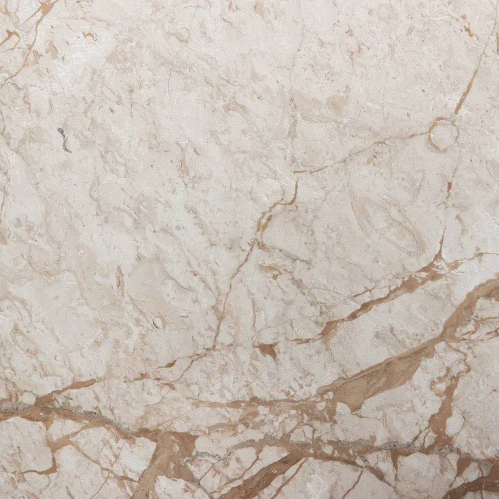 Ellie Square Block End Table - Taupe, Marble