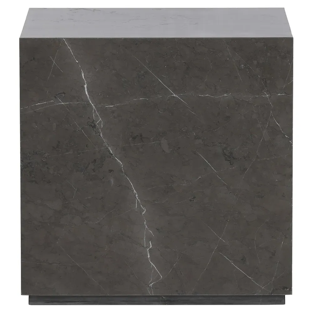 Ellie Square End Table - Grey, Marble image