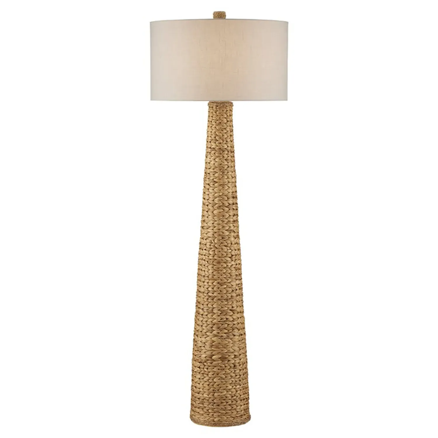 Elliot Column Floor Lamp - Natural, Water Hyacinth