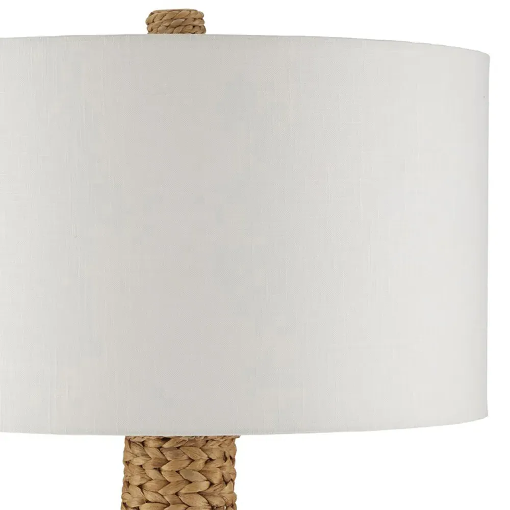 Elliot Column Floor Lamp - Natural, Water Hyacinth
