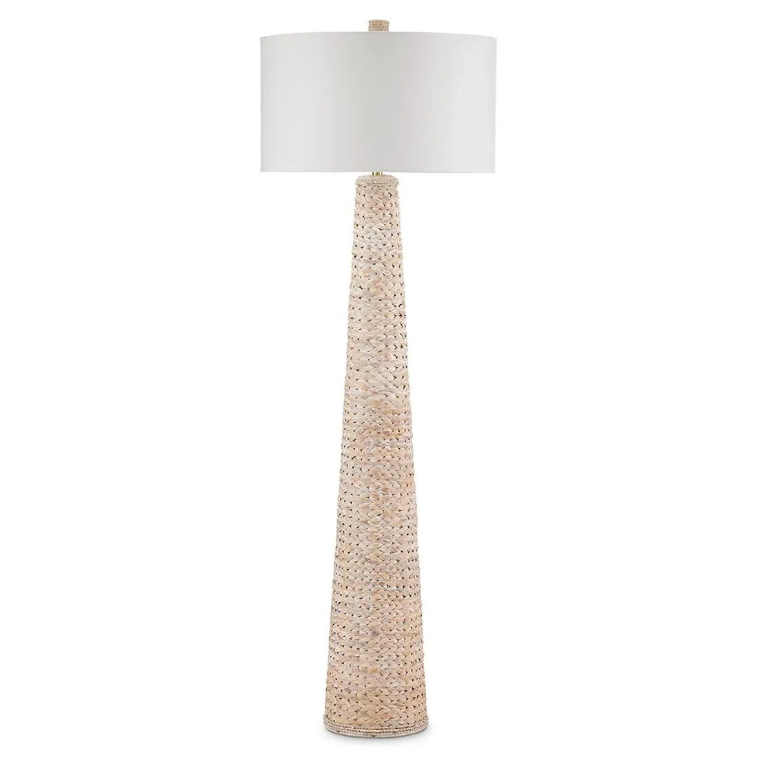 Elliot Column Floor Lamp - Whitewash, Water Hyacinth