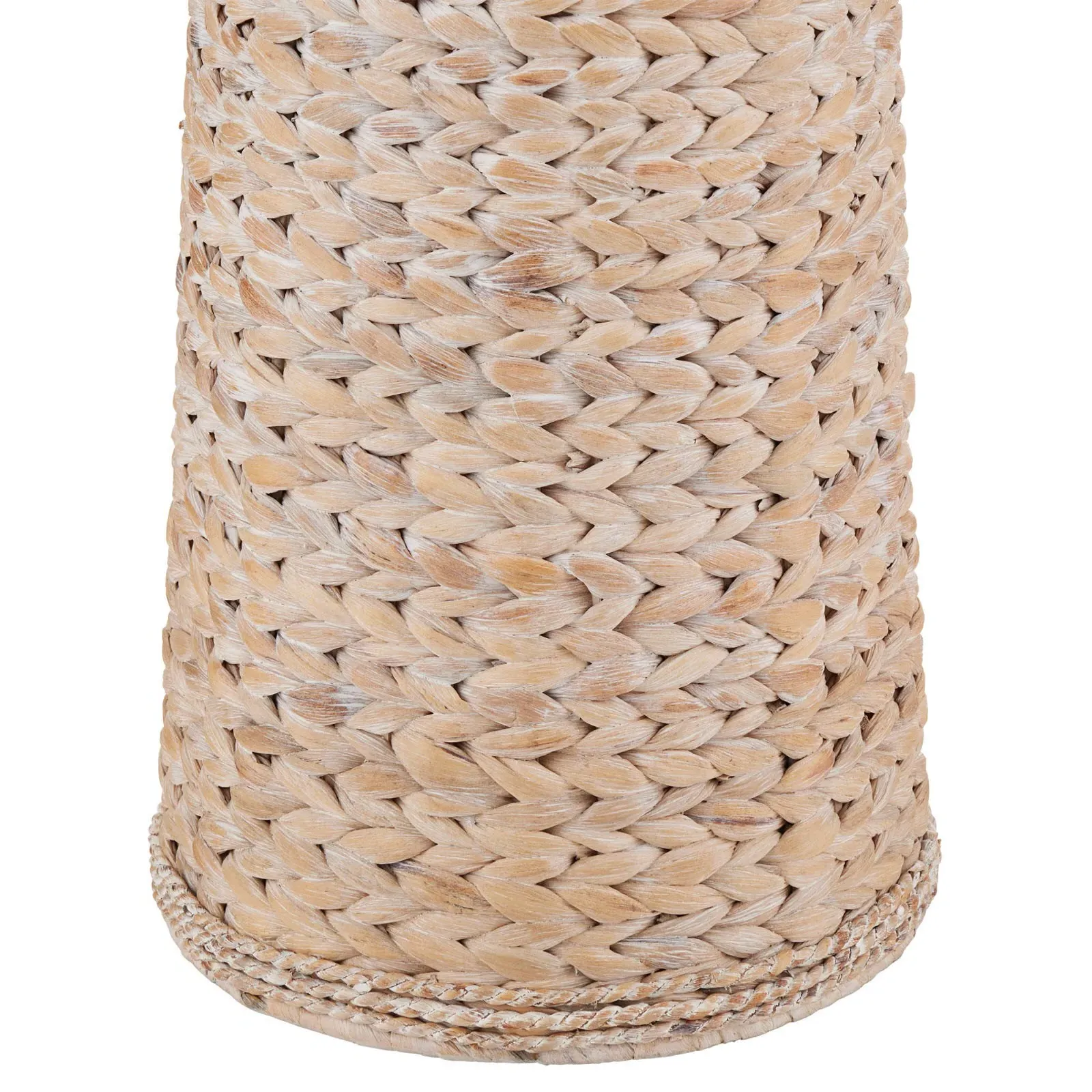 Elliot Column Floor Lamp - Whitewash, Water Hyacinth