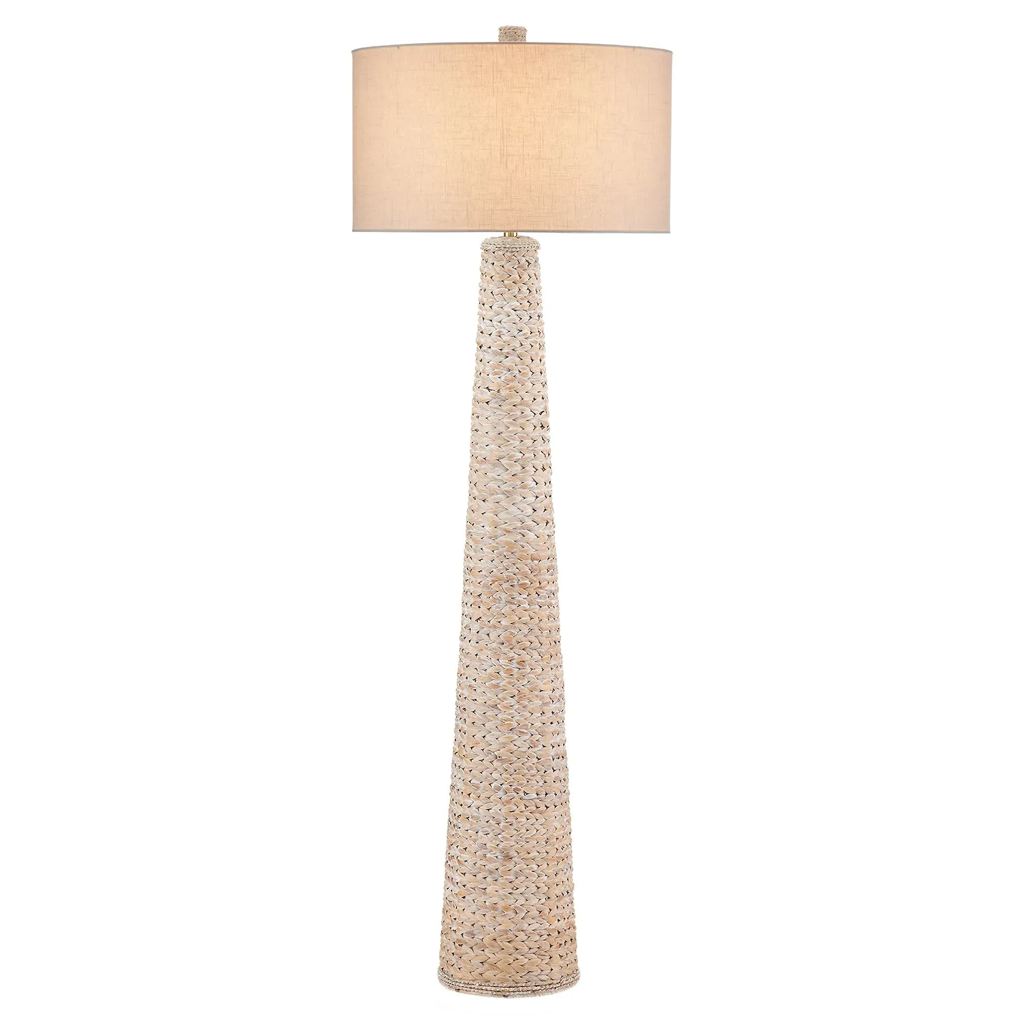 Elliot Column Floor Lamp - Whitewash, Water Hyacinth image