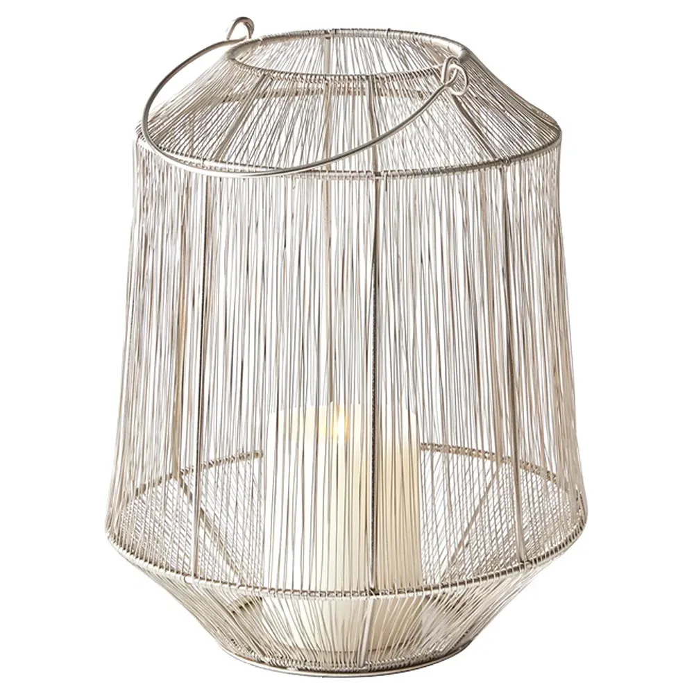 Elliot Small Lantern Candle Holder - Silver, Iron image