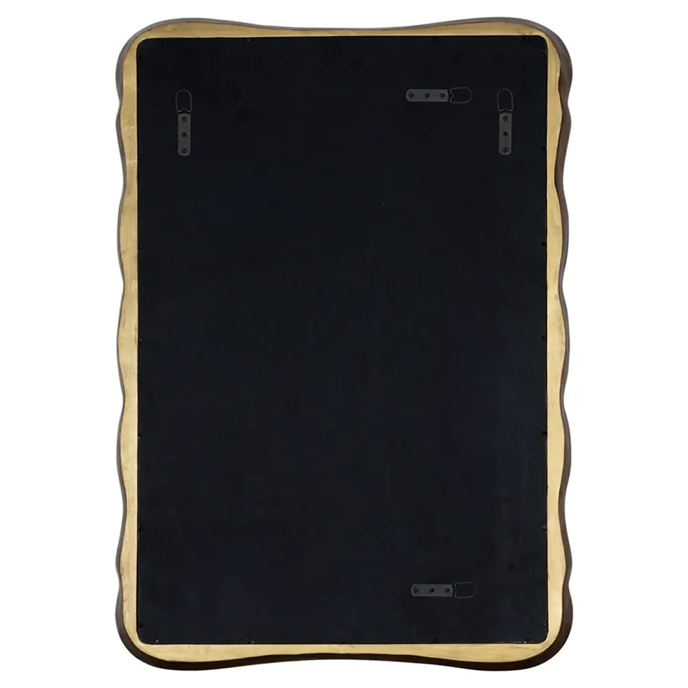 Elliren Wavy Frame Wall Mirror - Gold