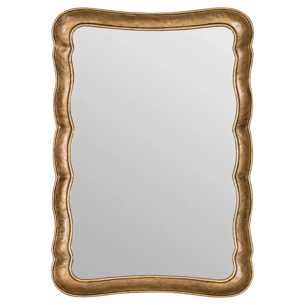 Elliren Wavy Frame Wall Mirror - Gold image