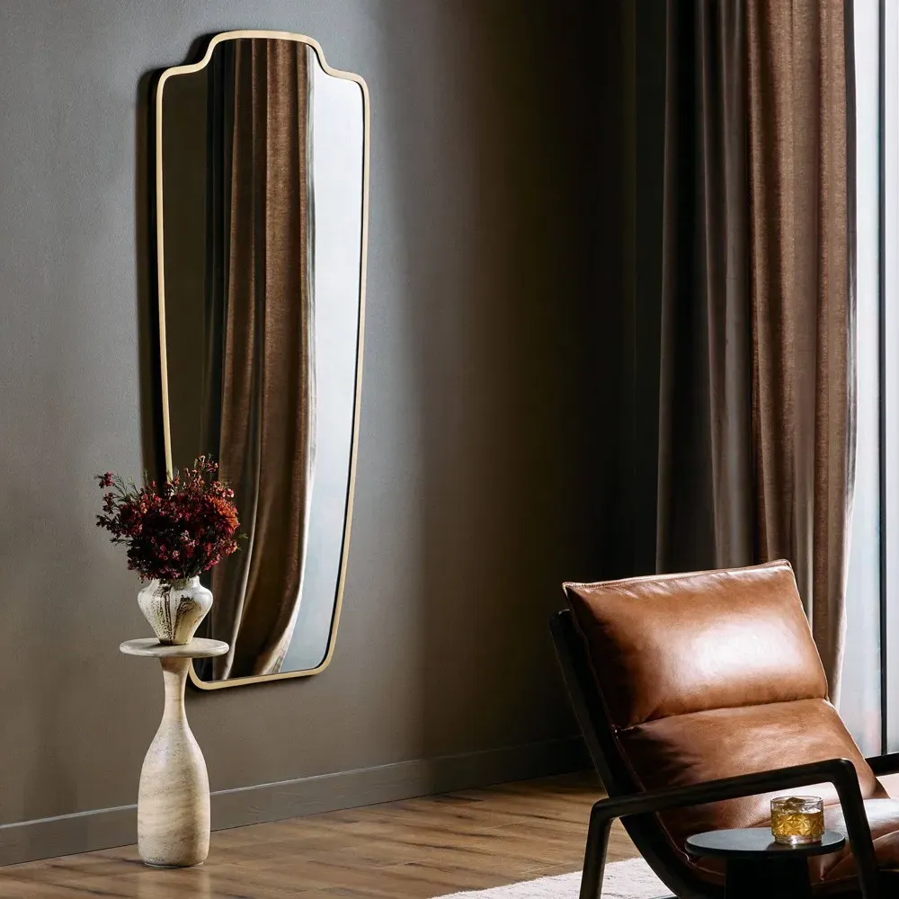 Ellis Iron Wall Mirror - Brass