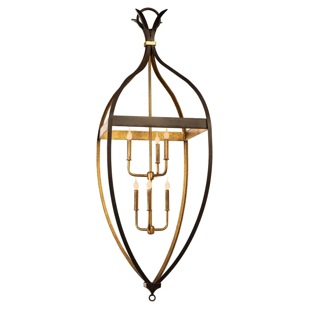 Ellis Large Candelabra Lantern - Bronze-Gold, Steel