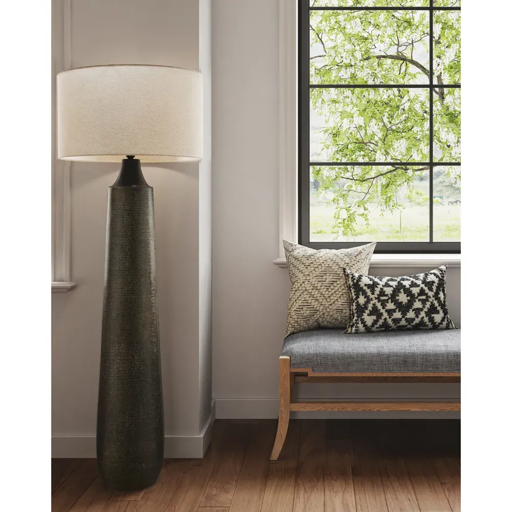 Elliston Floor Lamp - Black, Aluminum