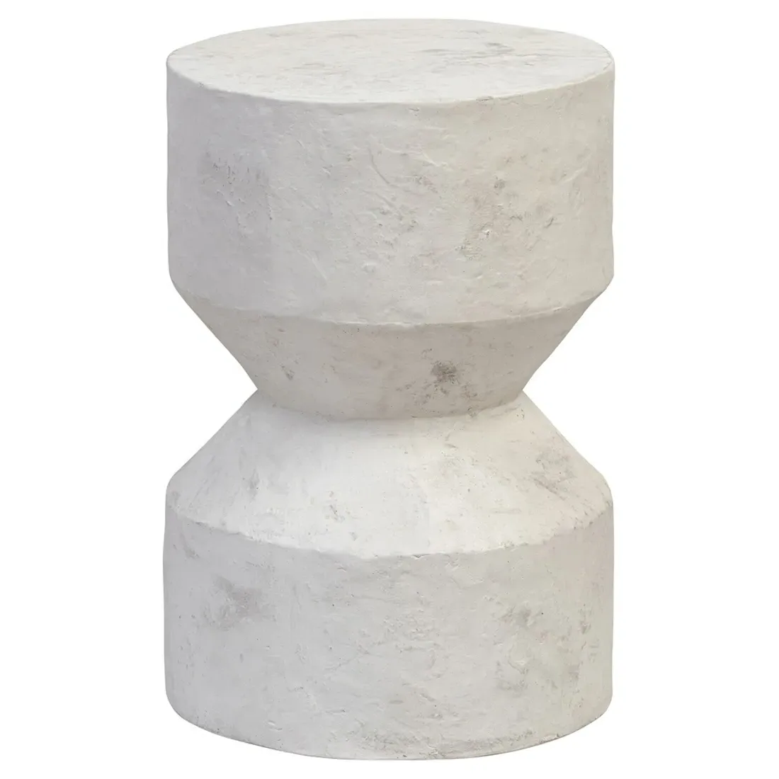 Ellory Round Outdoor Drink Table - Off White, Concrete image