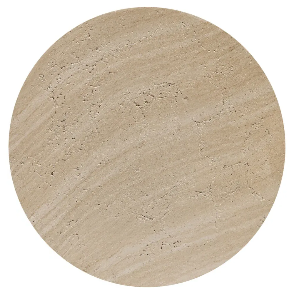 Ellory Round Outdoor Drink Table - Sand Beige, Concrete