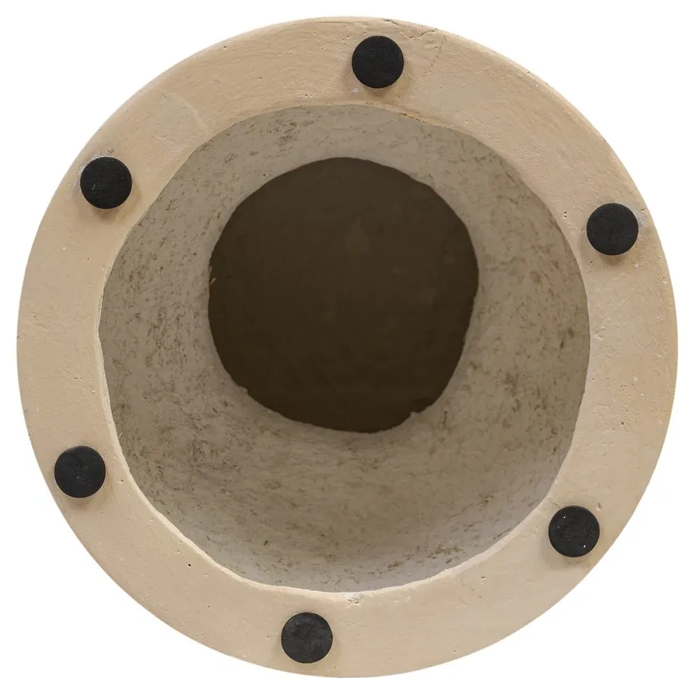 Ellory Round Outdoor Drink Table - Sand Beige, Concrete