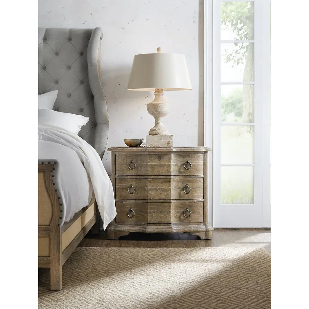 Elmer 3 Drawer Nightstand - Brown, Oak