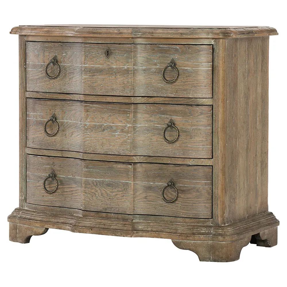 Elmer 3 Drawer Nightstand - Brown, Oak image