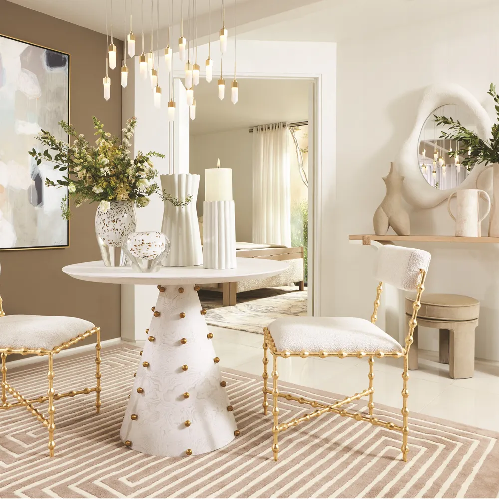 Elodie Extra Large Wall Mirror - White, Resin