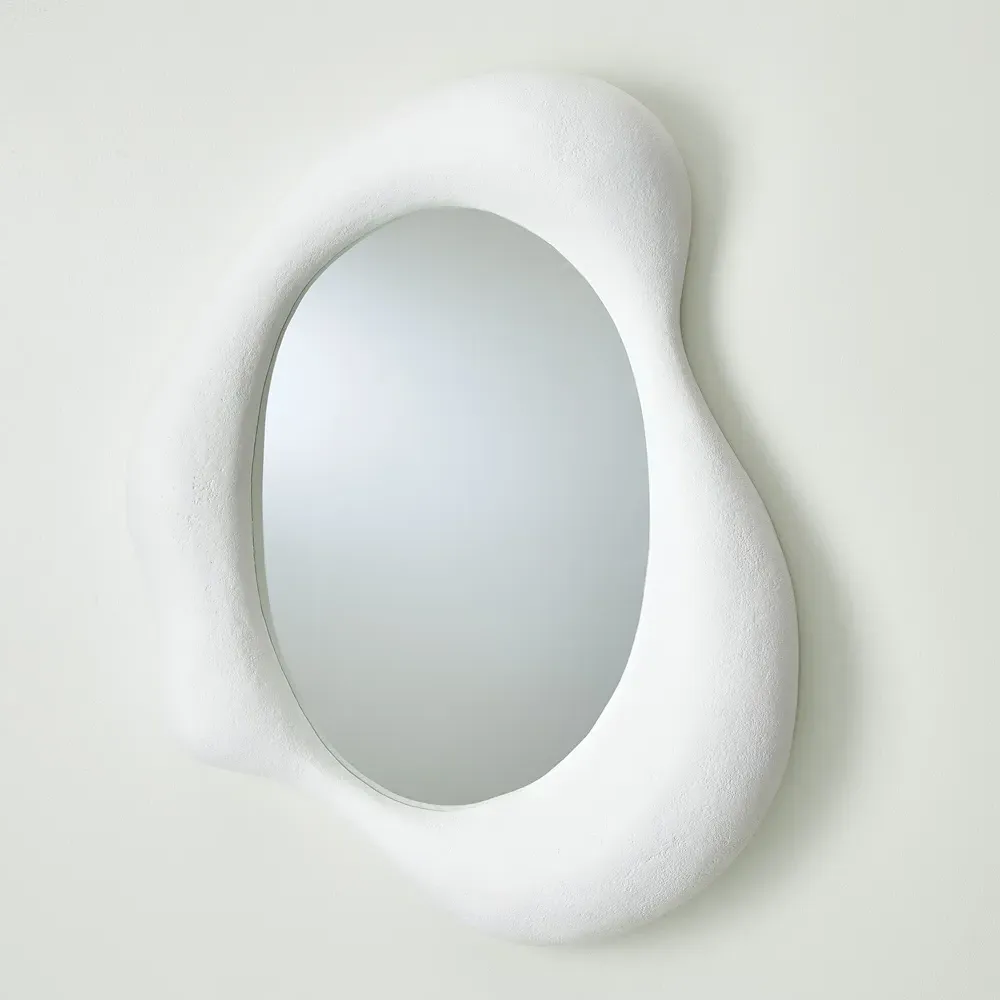 Elodie Extra Large Wall Mirror - White, Resin
