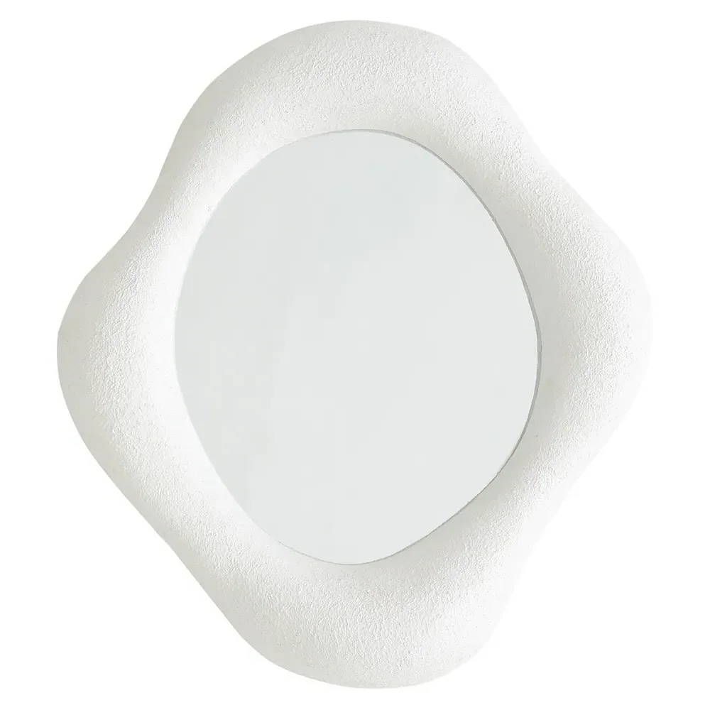 Elodie Large Wall Mirror - White, Resin