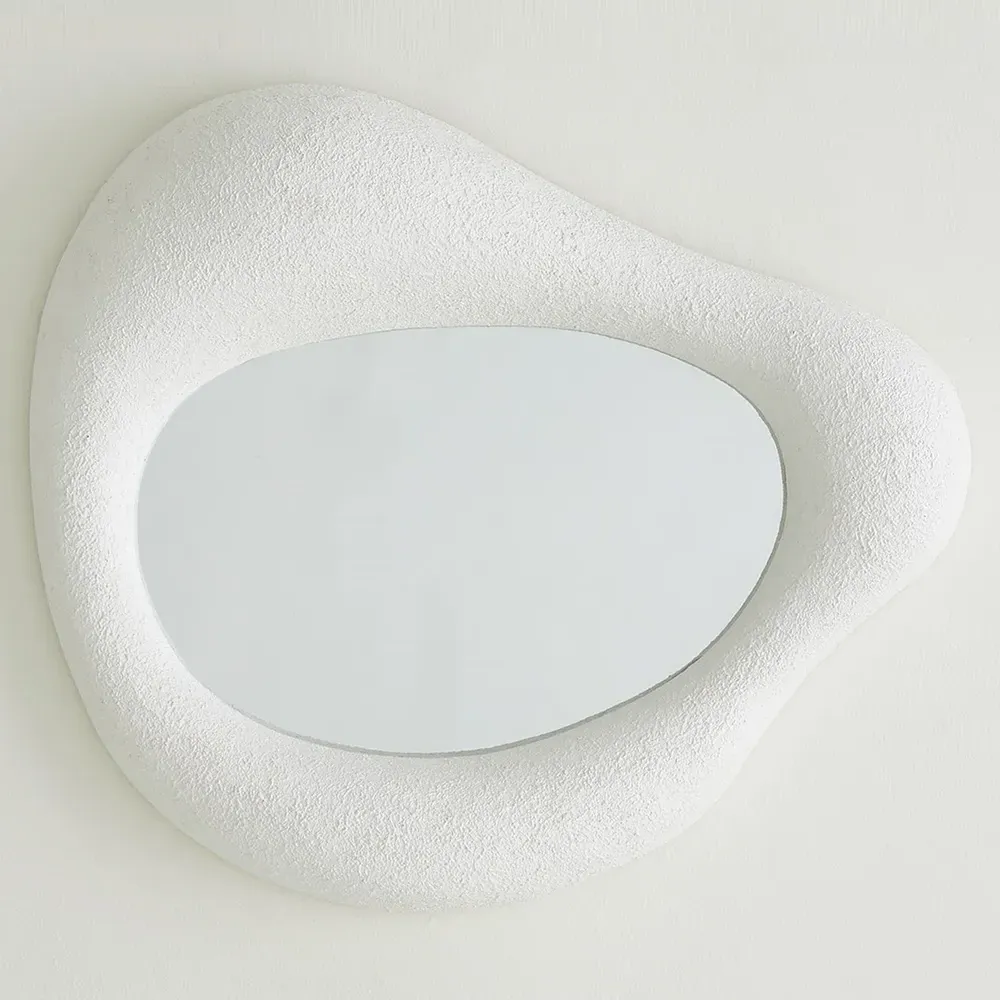 Elodie Medium Wall Mirror - White, Resin