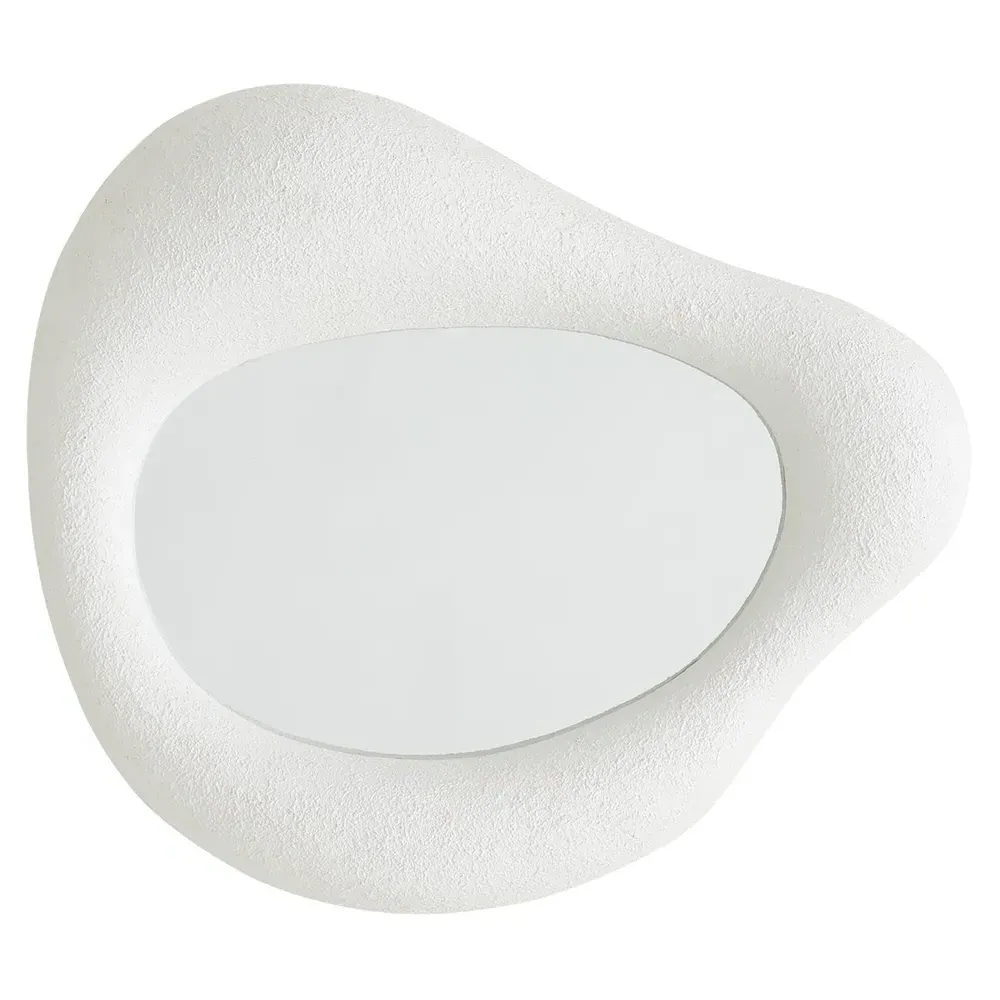 Elodie Medium Wall Mirror - White, Resin
