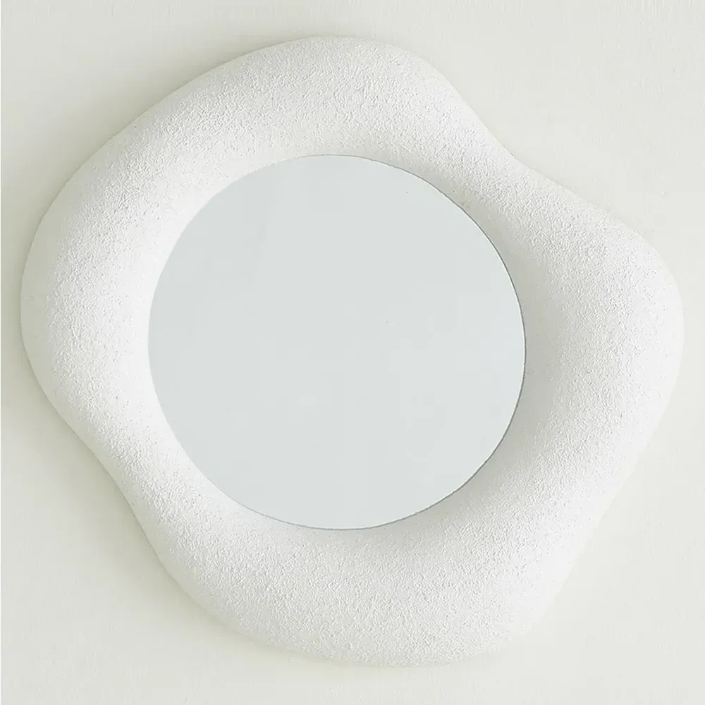 Elodie Small Wall Mirror - White, Resin