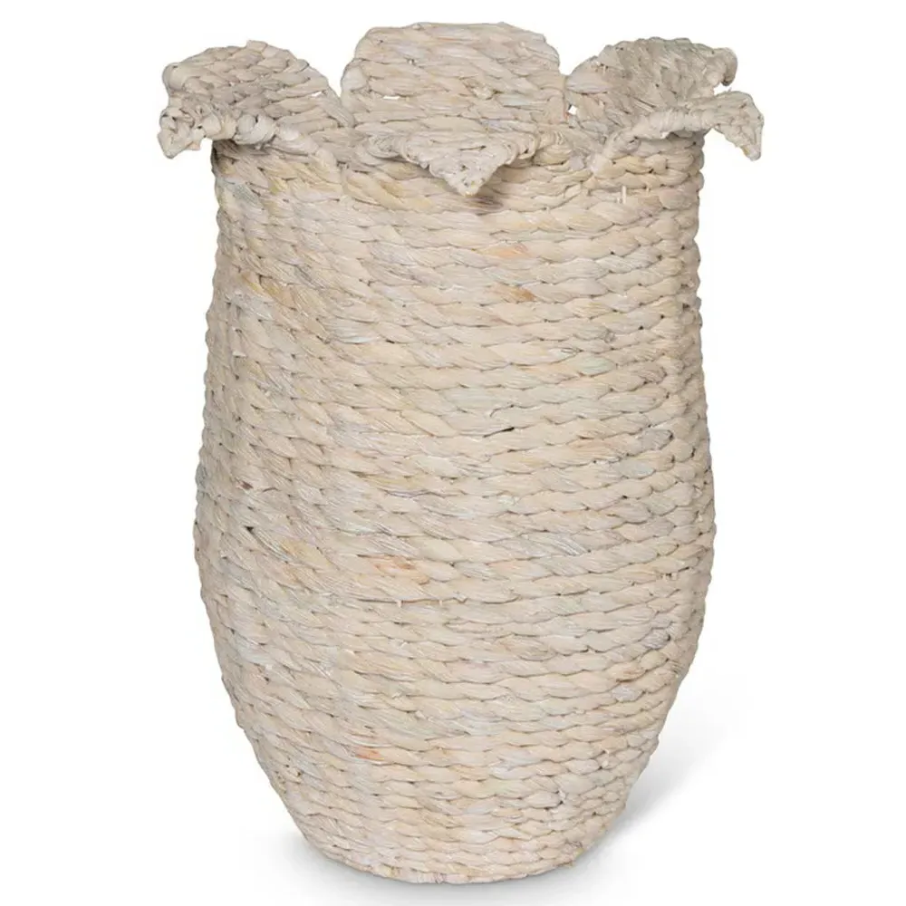 Elodie Water Hyacinth Floor Basket Set - Whitewash
