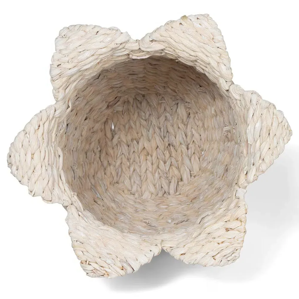 Elodie Water Hyacinth Floor Basket Set - Whitewash