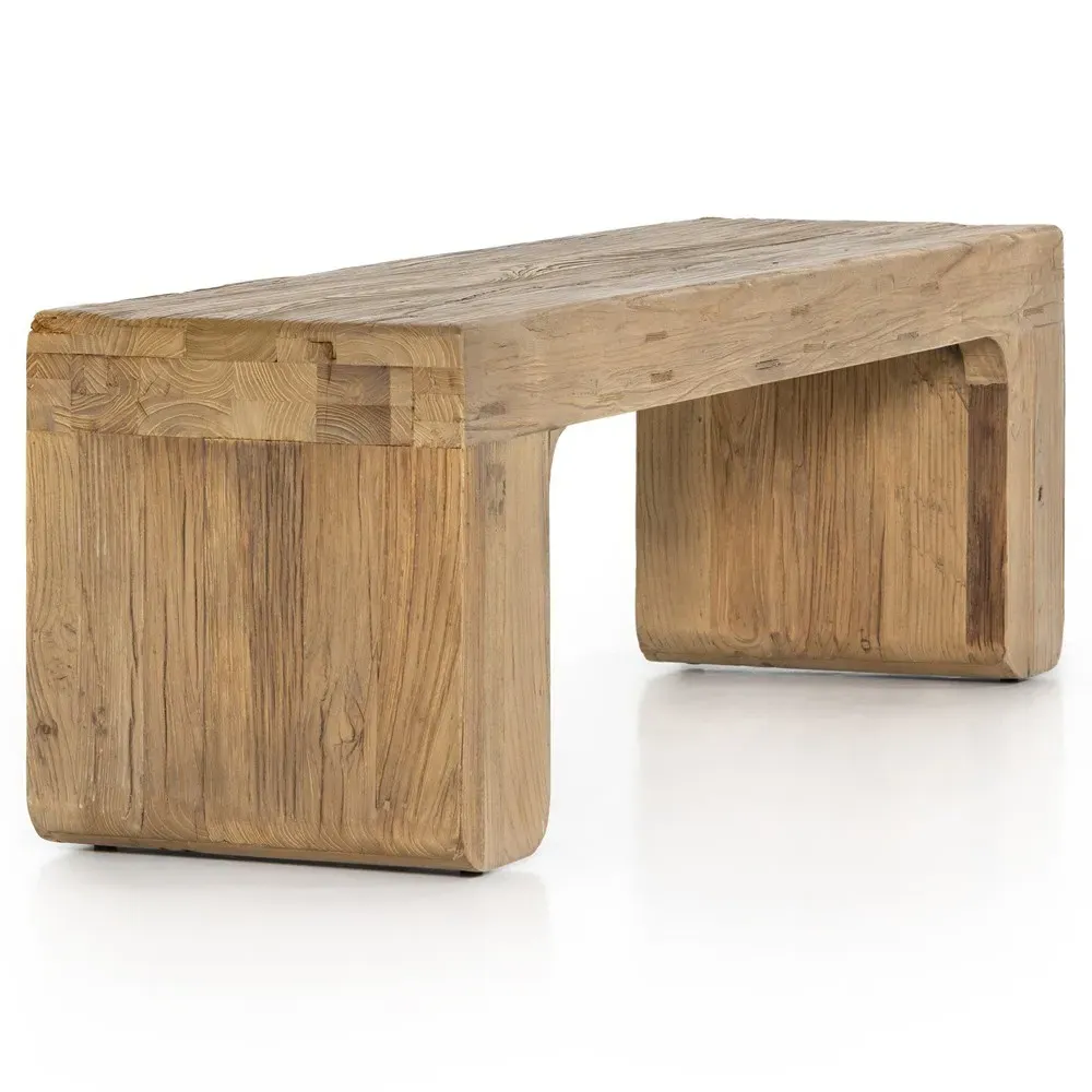 Eloisa Entryway Bench - Brown, Reclaimed Elm Wood