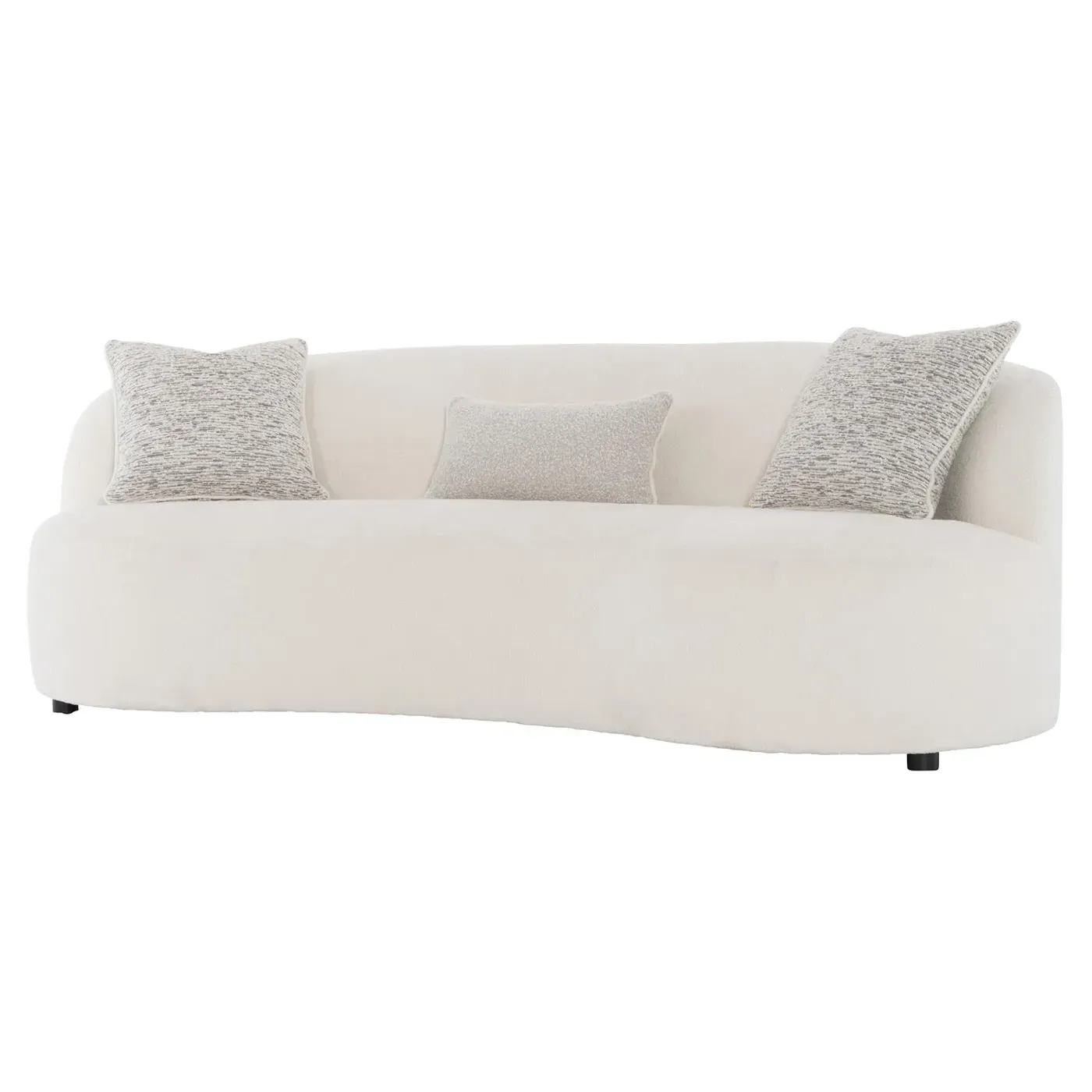 Eloise Curved Sofa - Cream, Boucle