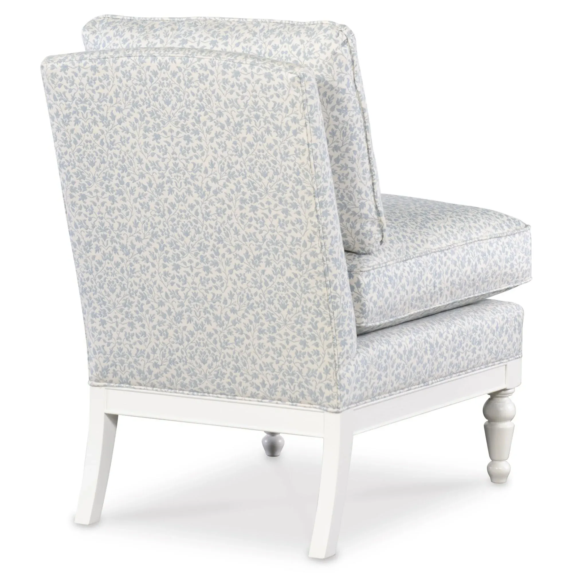 Eloise French Country Slipper Chair - White, Sunbrella