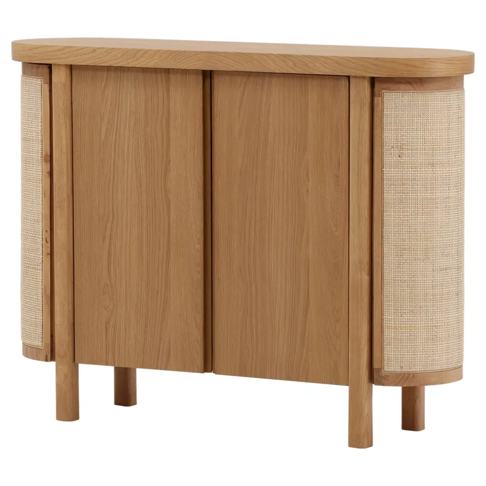 Elon Woven Cane Sideboard - Natural, Rubberwood