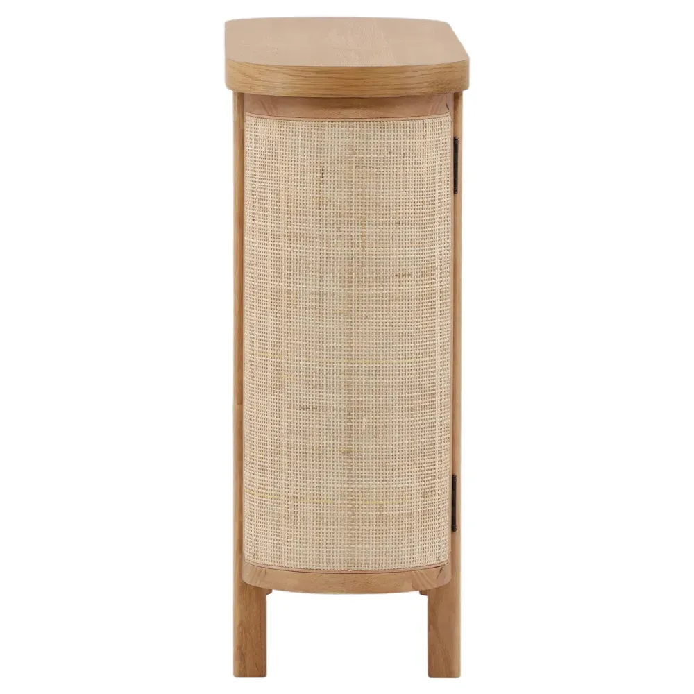 Elon Woven Cane Sideboard - Natural, Rubberwood