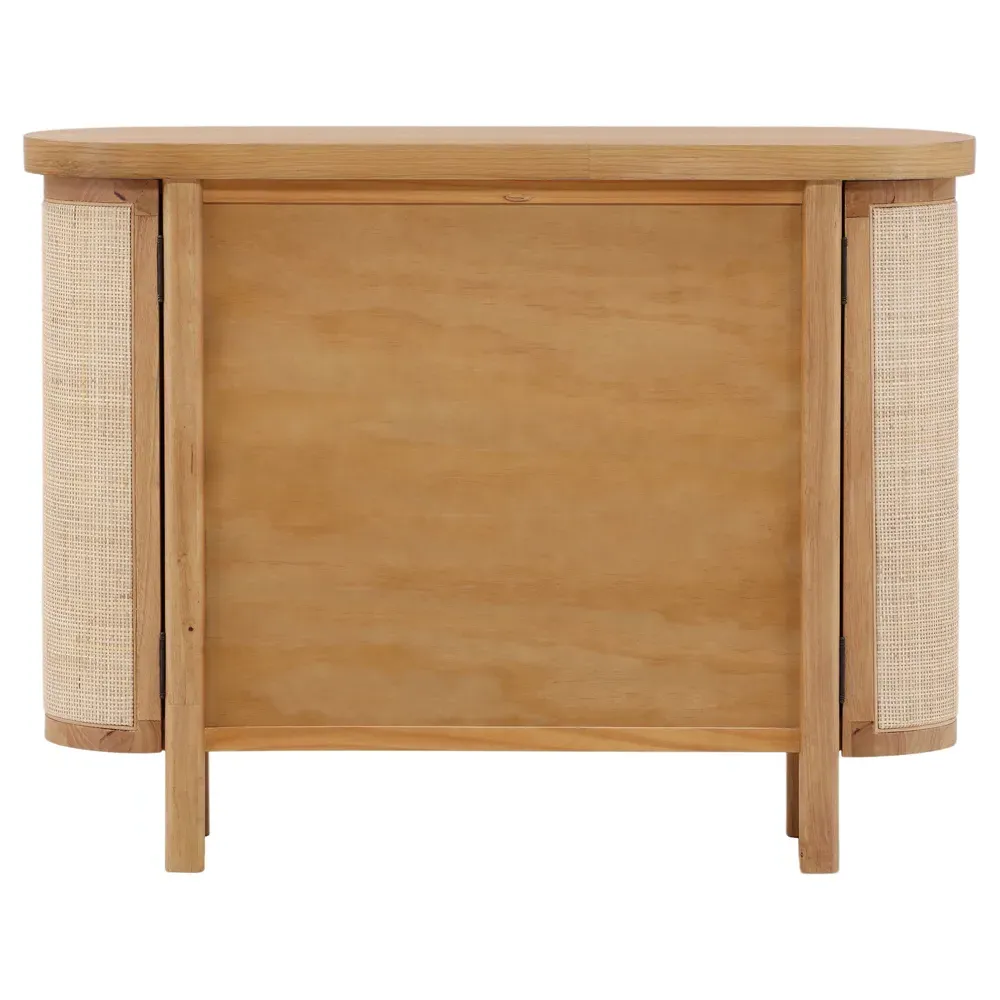 Elon Woven Cane Sideboard - Natural, Rubberwood