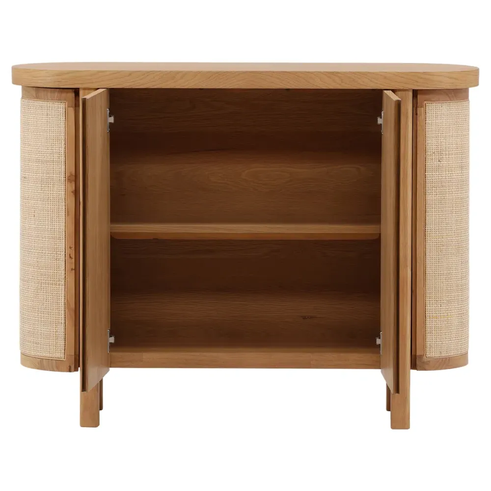 Elon Woven Cane Sideboard - Natural, Rubberwood