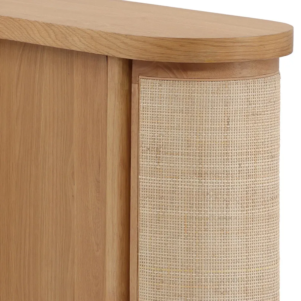 Elon Woven Cane Sideboard - Natural, Rubberwood