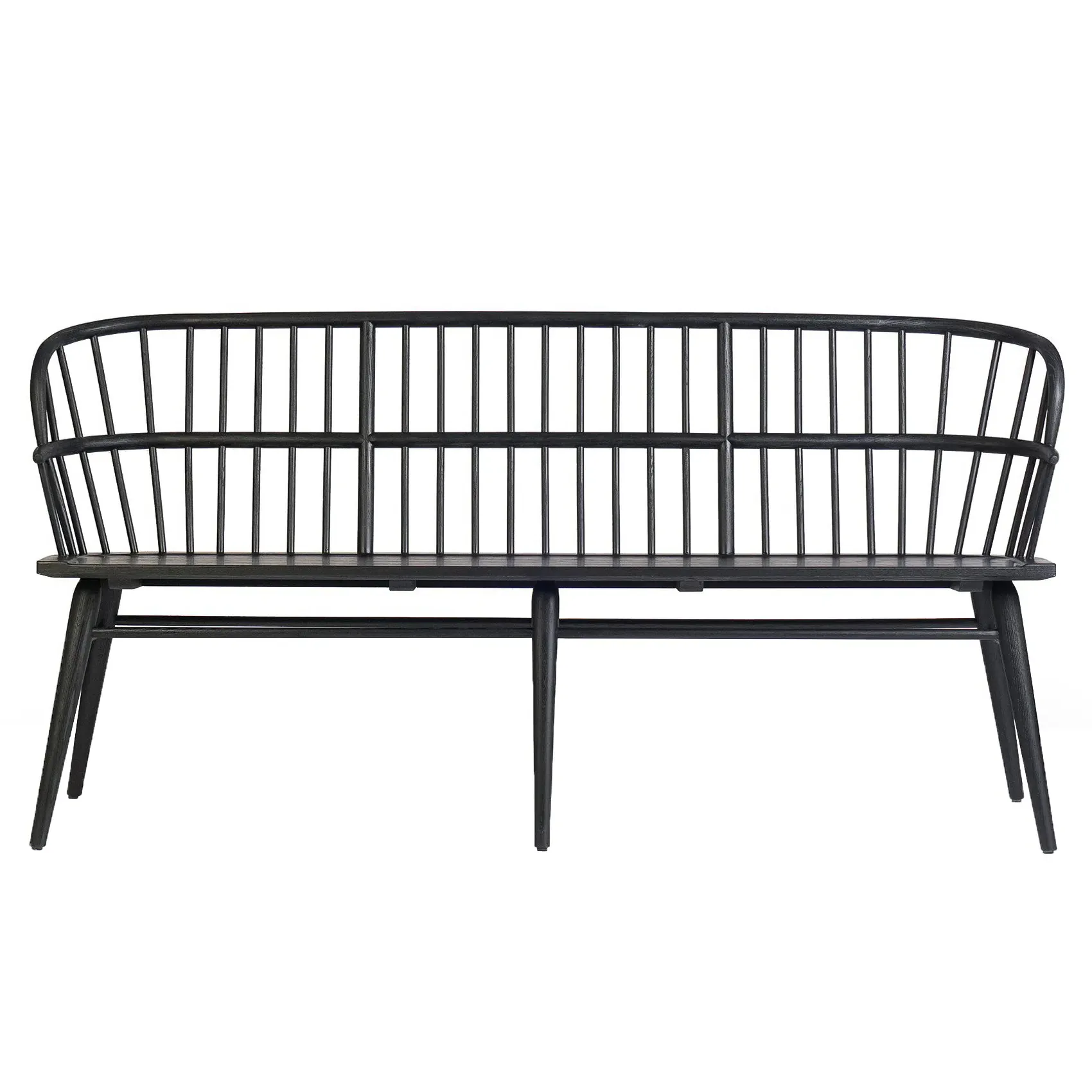 Elora Windsor Bench - Black, Ash Wood