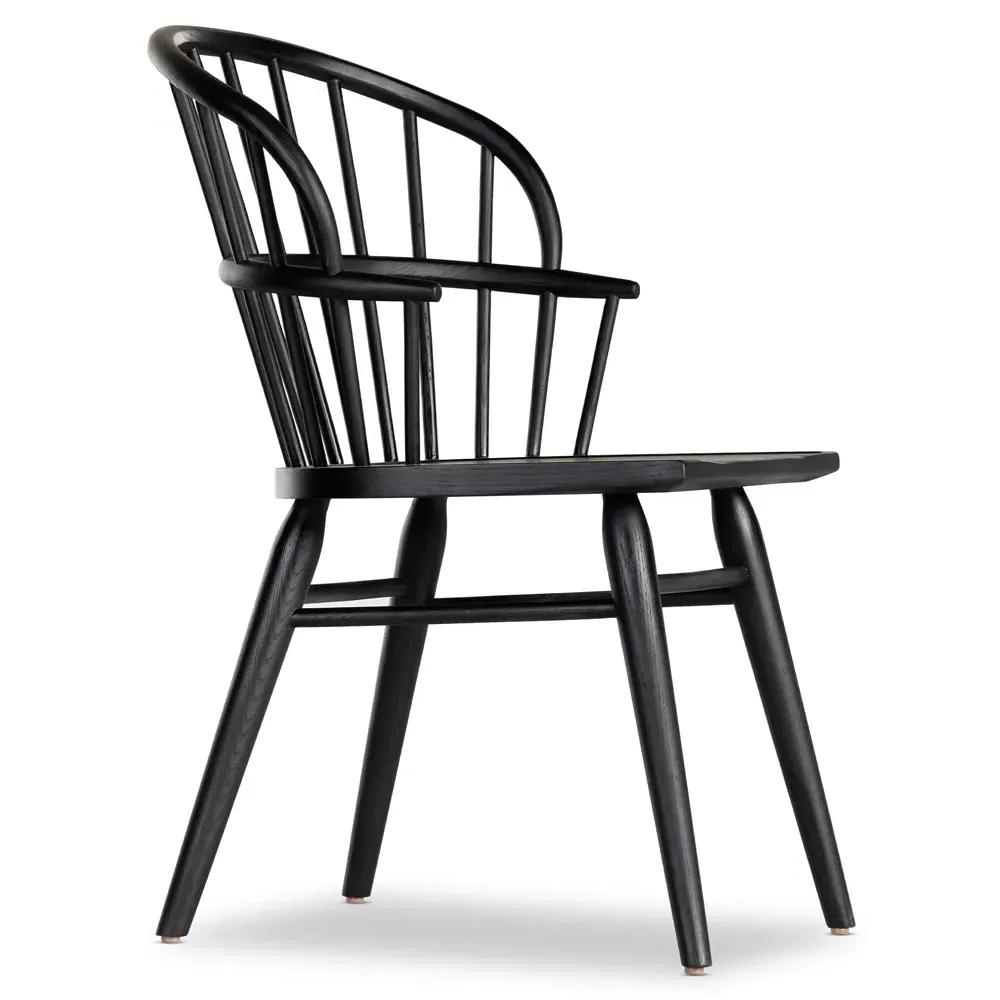 Elora Windsor Dining Chair - Black, Ash Wood